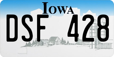 IA license plate DSF428