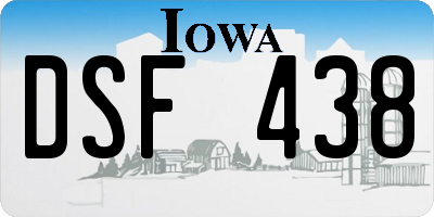 IA license plate DSF438