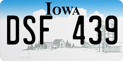 IA license plate DSF439