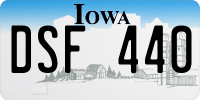 IA license plate DSF440