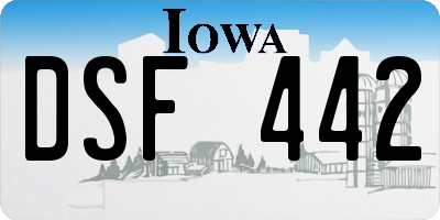 IA license plate DSF442