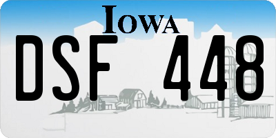 IA license plate DSF448