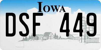 IA license plate DSF449