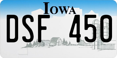 IA license plate DSF450
