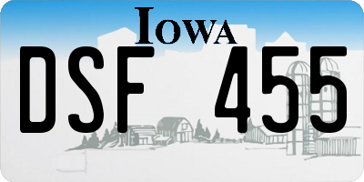 IA license plate DSF455
