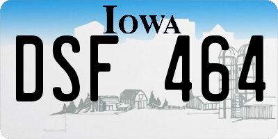 IA license plate DSF464