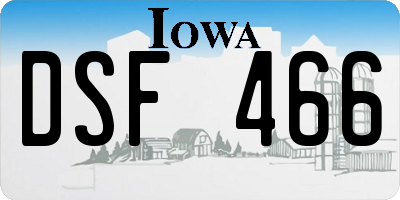 IA license plate DSF466