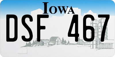 IA license plate DSF467