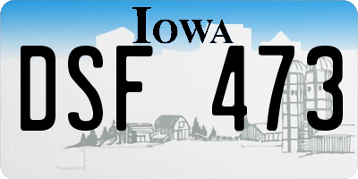 IA license plate DSF473