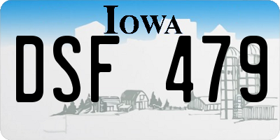 IA license plate DSF479