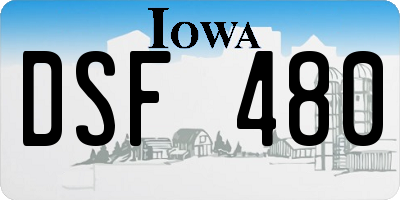 IA license plate DSF480