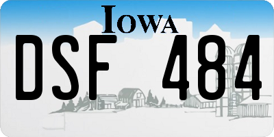 IA license plate DSF484