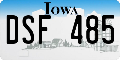 IA license plate DSF485