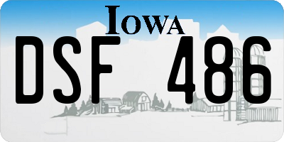 IA license plate DSF486