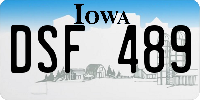 IA license plate DSF489