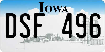 IA license plate DSF496