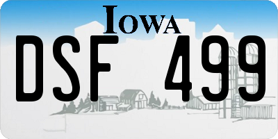 IA license plate DSF499