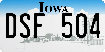 IA license plate DSF504