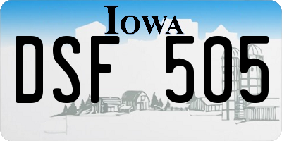 IA license plate DSF505