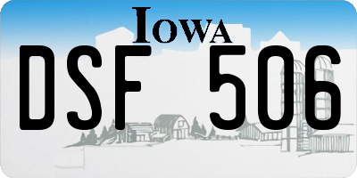 IA license plate DSF506