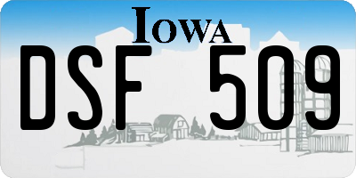 IA license plate DSF509