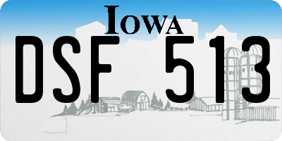 IA license plate DSF513