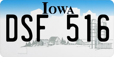 IA license plate DSF516