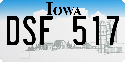 IA license plate DSF517