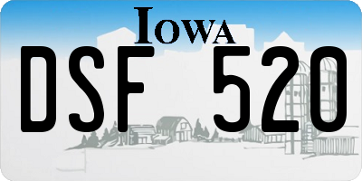 IA license plate DSF520