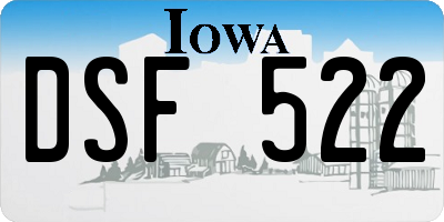 IA license plate DSF522
