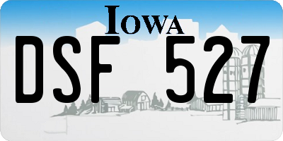 IA license plate DSF527