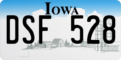 IA license plate DSF528