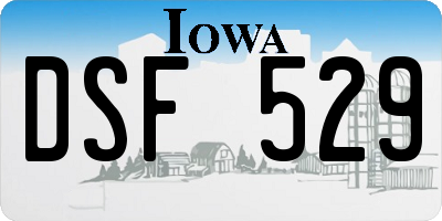 IA license plate DSF529