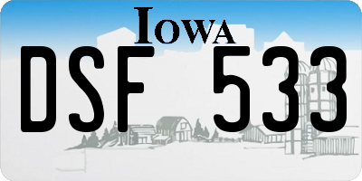 IA license plate DSF533