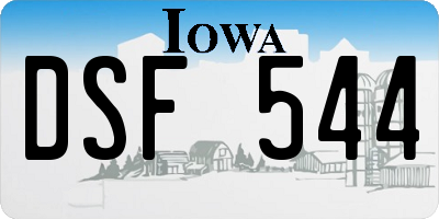 IA license plate DSF544