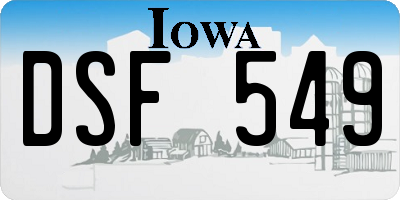 IA license plate DSF549
