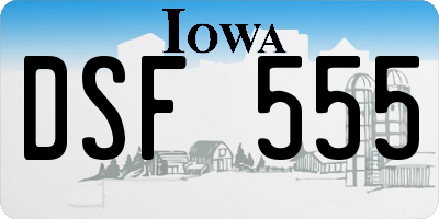 IA license plate DSF555
