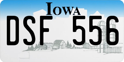 IA license plate DSF556