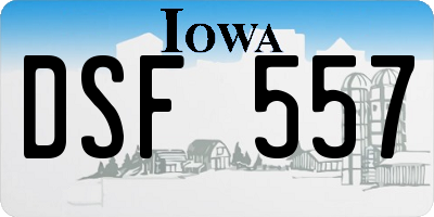 IA license plate DSF557