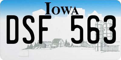IA license plate DSF563