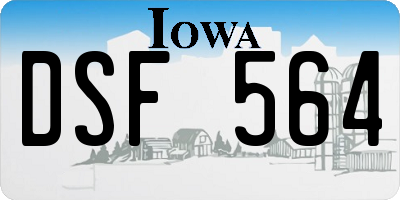 IA license plate DSF564