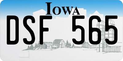 IA license plate DSF565