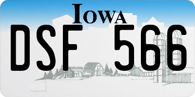 IA license plate DSF566