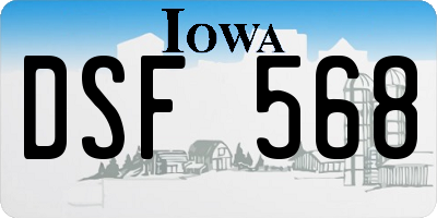 IA license plate DSF568