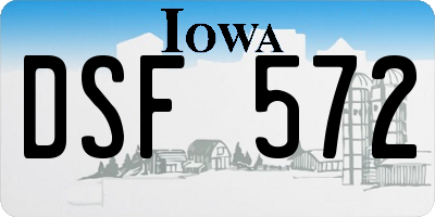 IA license plate DSF572