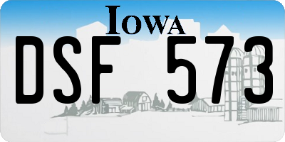 IA license plate DSF573