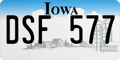 IA license plate DSF577