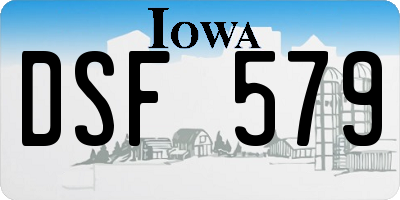 IA license plate DSF579