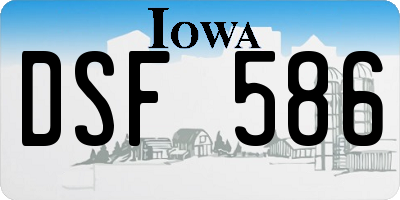 IA license plate DSF586