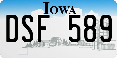 IA license plate DSF589